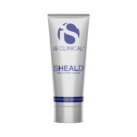 iS Clinical SHEALD Recovery Balm tube on a white background