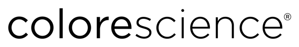 The Colorescience logo in black lowercase letters on a light gray background.