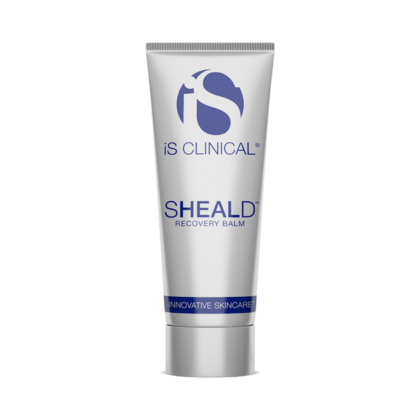 iS Clinical SHEALD Recovery Balm tube on a white background