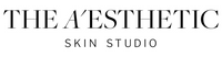 Black text logo reading THE AESTHETIC SKIN STUDIO on a white background with modern, elegant font.