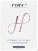 A single-use Hydrinity Restorative HA + Masque by The A'esthetic Skin with branded product details.