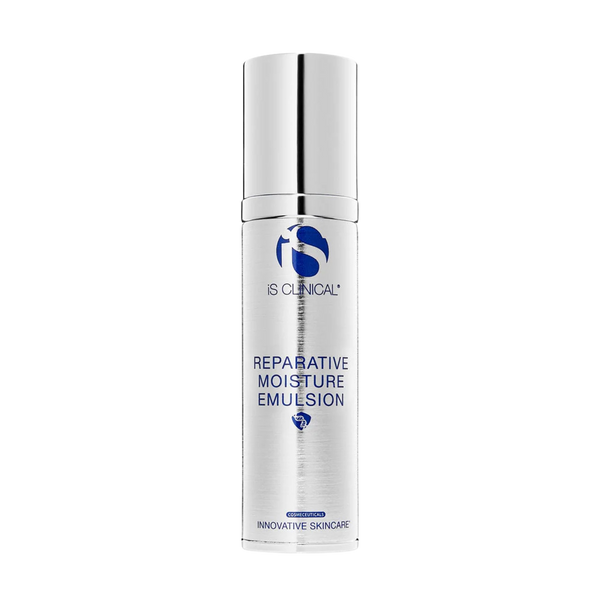IS Clinical Reparative Moisture Emulsion bottle on a white background
