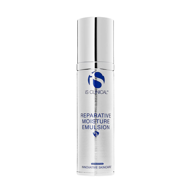 IS Clinical Reparative Moisture Emulsion bottle on a white background